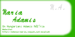 maria adamis business card